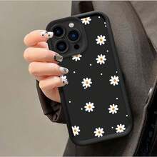 Funda para teléfono: Funda con diseño de flores blancas y lunares, adecuada para iPhone 17, 17 Pro, 17 Pro Max, 15, 15 Pro, 15 Pro Max, 16, 16 Pro, 16 Pro Max, X y otros modelos, funda protectora suave a prueba de golpes que cubre todo el cuerpo. - Negro - Ver 9