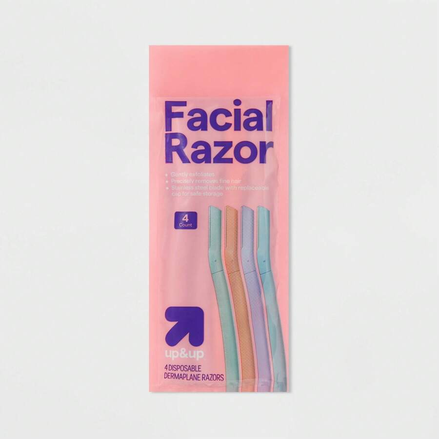 Dermaplane Facial Disposable Razors - 4ct - Multicolor - View 1