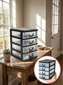 4-Layer Drawer Storage Box, Jewelry Box, Desktop Organizer, Suitable For Hair Accessories, Earrings And Other Small Items, Office Storage Box, Jewelry Storage Box, Drawer Makeup Organizer, Autumn Bedroom Decor, Drawer Storage Box, Desktop Organizer - Multicolor - View 7