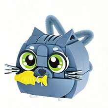 Cute Pet Themed Series Pull-Cord Building Blocks, Durable And High-Quality, Suitable For Sharing, Entertainment And Educational Games - Fun Assembly Building Blocks Toy, Vibrant Colors And Full Of Creativity. Various Cute Pet Building Blocks/Animal Models/Desktop Decorations/Pet Models, Perfect Christmas Gift/Birthday Gift/Classroom Reward For Youth. - Animal Building Blocks - View 4
