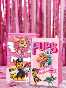 Paw Patrol 6/12/24入 汪汪隊立大功 粉色 Skye 主題糖果紙袋 生日派對裝飾禮品袋 包裝紙袋 - 卡通 - 查看 3