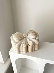 1 Conjunto de Molde de Silicone em Formato de Laço, Molde de Gesso para Caixa de Joias Borboleta DIY Criativa, Molde de Resina Epóxi para Decoração Doméstica/Enfeite de Presente, Molde de Artesanato Feito à Mão, Molde de Gesso Decorativo Artístico - Branco - Visão 3