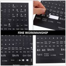 qialeduo 2 Packs QWERTY English Keyboard Letter Stickers, Self Adhesive PVC Key Decals For Notebook Desktop Keyboard - View 3