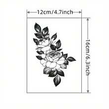 Flower Tattoo Sticker Waterproof And Long-Lasting Temporary Tattoo Sticker - Brown - View 5