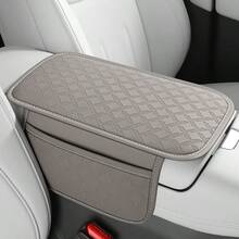 1pc Leather Car Center Console Armrest Cover Pad With 2 Storage Pockets, Universal Automotive Armrest Box Cushion, Car Interior Protection Cover, Fits Most Vehicles, Auto Accessories - Multicolor - View 21