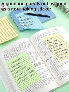 Colorful Line Sticky Notes, Self-Adhesive Memo Pads, Easy To Stick, Marker Pen Compatible, Office, Home, School, 2 Sizes, Office Assistant, School Supplies, Notebook Gift - Multicolor - View 4