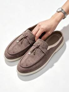 Men's Casual Shoes Suede Loafers Classic British Style Lightweight Soft Flat Shoes - Brown - View 13