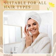 Women's Disposable Quick-Dry Absorbent Towel Cap - Super Absorbent Twist-On Headwrap, Suitable For Long Curly And Thick Hair, Essential For Home And Travel, Anti-Frizz Design, Easy To Wrap Hair, Quick-Dry, Suitable For All Hair Types, Portable Travel Pack, Beach Essential, Back To School Season Favorite - White - View 5