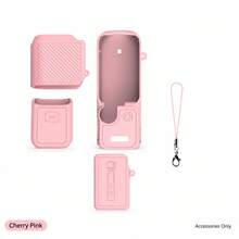 Silicone Protective Case For Osmo Pocket 4, Full Coverage Anti-Scratch And Anti-Collision Cover, Standard Version With Lanyard/Basic Version With Lanyard And Base, Macaron Color Series For Daily Use In VLOG, Hiking, Cycling, Travel And Other Scenarios (Accessories Only) - View 15