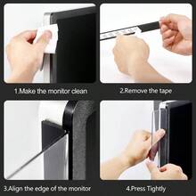 2 Pcs Large Computer Monitor Memo Board No Monitors, 13.6 X 3.6 Inch Monitor Sticky Note Holder Computer Monitor Message Board Frameless Monitors - 2 Pieces 13.6" - View 6