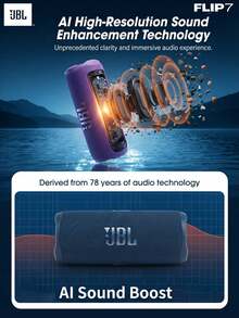 JBL Flip 7 adalah speaker portabel, tahan air, dan tahan guncangan yang dilengkapi teknologi peningkatan suara AI untuk suara profesional yang menakjubkan, waktu pemutaran hingga 16 jam, dan sistem PushLock dengan aksesori yang dapat diganti. - View 5