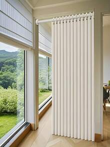 Invisible Folding Door Curtain, Thickened Summer Air Conditioner Cold Air Block, Bedroom Kitchen Partition Curtain, No Drilling Required, Home Use - Multicolor - View 1