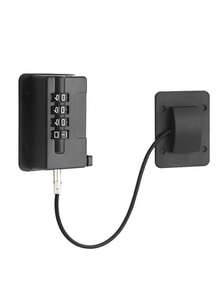 1 pieza Cerradura con contraseña para refrigerador y congelador, cerradura antirrobo para puerta de refrigerador, apta para refrigerador de cocina, cajones de gabinete, armario, ventanas, puertas - No se requieren herramientas ni perforación - Negro - Ver 12
