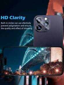 3pcs Full Coverage One-Piece Screen Protector, Acrylic Material, High Definition High Transparency Material Ensures Clear And Vibrant Screen Display, Does Not Affect Visual Presentation. Water-Resistant Design Enhances Practical Protection. Scratch-Resistant Material, Anti-Drop And Anti-Wear, Protects Lens From Scratches. Compatible With IPhone17E/17 Pro Max/17 Pro/17Air/17/16e/16 Pro Max/16 Pro/16 Plus/16/15 Pro Max/15 Pro/15 Plus/15/14/13/12/11 And Other Models - Clear - View 9