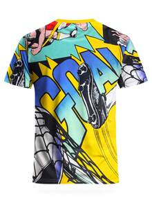 Men Custom Brazil Graffiti Print Soccer Jersey, Personalized Name Number Football Shirt Fan Gear Training Match Daily Gift - Multicolor - View 5