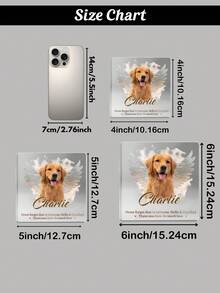 Custom Pet Memorial Acrylic Plaque, Personalized Dog And Cat Name And Date Commemorative Block, 1cm Thick Transparent Acrylic Photo Frame, Angelic Desktop Office Home Decor, Pet Owner Bereavement Mourning Gift Idea - Multicolor 2 - View 3