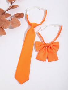 2pcs Women's Fashion Versatile School Style JK Bow Tie Collar Set, Suitable For Shopping, Travel, School, Dating And Daily Wear - Multicolor - View 9