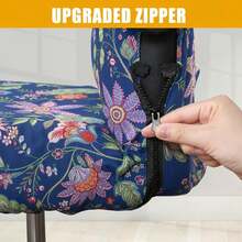 1pc Stretchable Office Chair Cover With Zipper, Durable Soft Computer Desk Chair Cover, Printed Universal Office Computer Chair Cover, Removable Washable Dust-Proof Elastic Protective Cover With Zipper, Splash-Proof Solid Color Computer Office Chair Cover, Sofa Cover - Multicolor - View 4