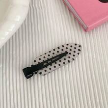 8/4pcs Black & White Polka Dot Seamless Hair Clips, Fashionable Bangs/Messy Bun Hair Clips, Suitable For Dating, Beach Vacation, Outfit Matching, Going Out, Gifting - Multicolor - View 15