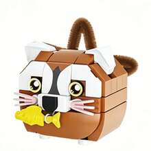 Cute Pet Themed Series Pull-Cord Building Blocks, Durable And High-Quality, Suitable For Sharing, Entertainment And Educational Games - Fun Assembly Building Blocks Toy, Vibrant Colors And Full Of Creativity. Various Cute Pet Building Blocks/Animal Models/Desktop Decorations/Pet Models, Perfect Christmas Gift/Birthday Gift/Classroom Reward For Youth. - Animal Building Blocks - View 14