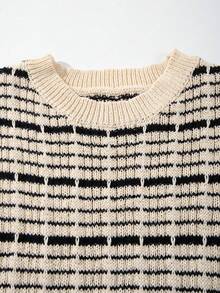 ANDREILEE Men's Knitted Vest Street Casual Round Neck Sleeveless Loose Pullover Sweater T-Shirt Spring Summer - Apricot - View 5