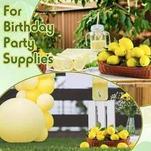 10pcs Artificial Lemons With Leaves, Realistic Yellow Lemon Decorative Fruit, Suitable For Bowl Decor, Table Centerpiece, Kitchen Summer Decoration - Multicolor - View 5
