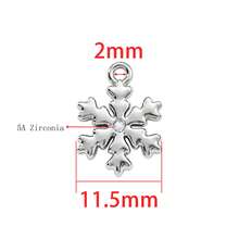 1/5pcs Snowflake Pendant, Suitable For DIY Necklace, Bracelet, Earring Christmas Winter Snowflake Decoration. Jewelry Making Accessories - Multicolor - View 6