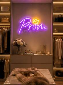 1 Buah Papan Neon Nama Kustom dengan Mahkota, Lampu Dinding LED Ungu yang Dipersonalisasi, Dekorasi Ruangan dengan Teks Kustom, Latar Belakang Pesta Prom, Dekorasi Ulang Tahun, Seni Dinding Ruang Ganti, Hadiah Wisuda, Dekorasi Kamar Tidur, Papan Nama Stan Foto Pernikahan - Aneka warna 5 - View 6