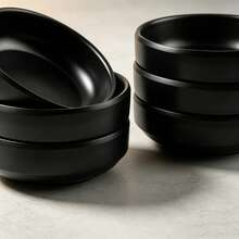 Pack Of 6 Round Mini Sauce Bowls, Small Serving Bowls For Sauces, Spices And Snacks - Black - View 1