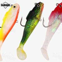 SeaKnight SL005 Realistic Swimming Soft Bait, 90mm 16g Scented Minnow Lure With 3D Realistic Eyes, Suitable For Jig Head, Wacky, Texas And Dropshot Rigs, Freshwater And Saltwater Universal, For Bass, Trout And Other Carnivorous Fish - Multicolor - View 10