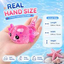 1pc Glitter&Sugar Crystal Salamander,Axolotl,Stress Relief Toy,Soft And Slow Back,Perfect For All Ages Austism,Christmas Stocking Fillers,Party Bag Fillers,Blue For Boys,Pink For Girls, Sensory Toy - Multicolor - View 8