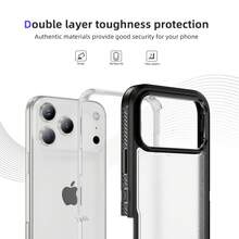 Casing Ponsel: Kompatibel dengan iPhone 17 Pro Max 16 15 14 13 12 Pro Max, Menampilkan Desain Patchwork Dua Warna, Modis dan Minimalis, Memberikan Perlindungan Menyeluruh, Tahan Guncangan dan Casing Pelindung Ponsel yang Tahan Lama. - Merah muda transparan - View 13