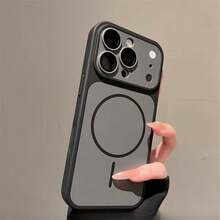 Luxury Magnetic 2-In-1 Frame Phone Case Compatible With IPhone 18 Pro Max, Compatible With IPhone 17 16 15 14 13 12 11 Pro Max Plus, Dual-Color Protective Shell - Black - View 2