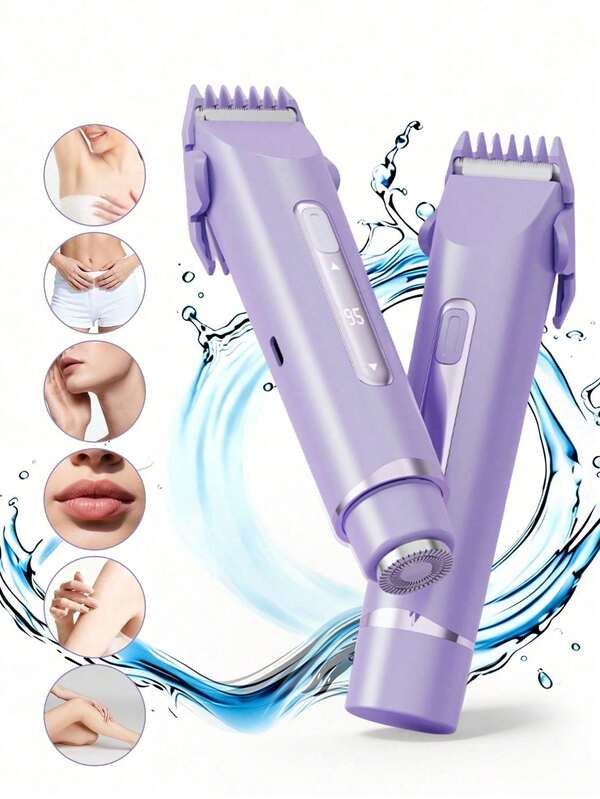 Large Capacity Battery Hair Removal Device, Suitable For Sensitive Areas And Facial Hair Removal, One-Click Start, Pink And Purple Options, Perfect For Travel, Camping, Bathroom And Bedroom Use