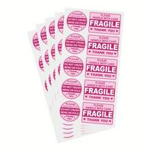 100pcs/10 Sheets Pink Fragile Stickers, With "Caution" And "Thank You" Labels, Permanent Adhesive, Suitable For Moving, Shipping, Packaging, 3in X 2in, School Supplies - Cartoon - View 11