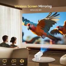 Magcubic HY300Pro Portable Home Theater Projector, Powered By Android 14 System, Compatible With Smartphone/Tablet/Laptop, Supports Native 720P And 8K Resolution, WiFi6/BT5.4, Auto Keystone Correction, Manual Focus, Comes With Portable Stand Suitable For Bedroom/RV, LCD Display - Hy300 - View 6
