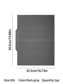 1件 矽膠碗盤瀝水墊－可折疊多功能廚房瀝水墊，適用於餐具與廚房用具 - 深灰色 - 查看 30