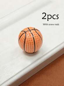 Basketball Soccer Cartoon Drawer Pulls, Baby Children's Room Wardrobe Drawer Ceramic Handles, Single Hole With Screws - Multicolor - View 11