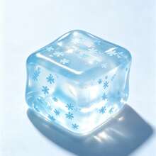 1pc Portable Blue Snowflake Ice Cube Maltose Squishy, Crystal Clear Slow Rebound Squeeze Stress Relief Toy, Time-Killing Gadget, Suitable For Children, Teenagers And Adults As A Universal Gift - Multicolor - View 10