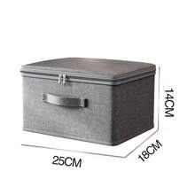 Fabric Storage Box, Foldable Fabric Box With Lid, Suitable For Clothes, Toys, And Home Storage, Cotton And Linen Material, Bedroom Storage Organizer - Grey - View 7