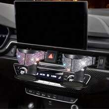 1pc Car Cup Holder, Rhinestone Crystal Car Air Vent Cup Holder, Beverage Cup Holder, Air Vent Ashtray Holder, Storage Rack - Rhinestone Cup Holder - View 1