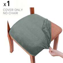 Stretch Soft Velvet Chair Seat Slipcover, Removable Washable Dustproof Chair Cushion Protector, Universal Seat Pad Cover Suitable For Kitchen, Dining Room And Hotel - Multicolor - View 36