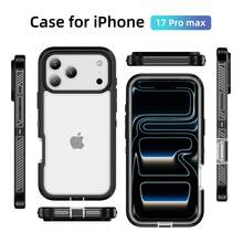 Casing Ponsel: Kompatibel dengan iPhone 17 Pro Max 16 15 14 13 12 Pro Max, Menampilkan Desain Patchwork Dua Warna, Modis dan Minimalis, Memberikan Perlindungan Menyeluruh, Tahan Guncangan dan Casing Pelindung Ponsel yang Tahan Lama. - Merah muda transparan - View 11