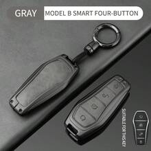 Zinc Alloy Key Case Compatible With BYD ATTO3 Dolphin Seal Tang Song Yuan PLUS DM-I EV, Full Coverage Key Shell With Leather Strap And Carabiner - Carabiner Leather Rope - View 15