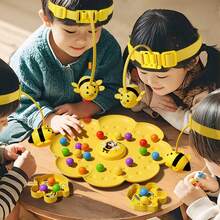 Cubo de Actividades para Niños, Juego Multifuncional de la Abejita, Rompecabezas Educativo, Juguete de Pesca Magnética, Educación Temprana Interactiva, Regalo de Navidad para Padres e Hijos - Batalla de dos jugadores - Ver 2