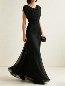 Women Cocktail Dresses - Black - View 2