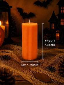 1pc European Style Orange Scented Candle, Gear Shaped, Soy Wax, 1.97 Inch Diameter, Ambient Lighting, Home Decor, Tabletop Ornament, Wedding Decoration, Holiday Party, Women's Gift, Halloween Decoration - A - View 11