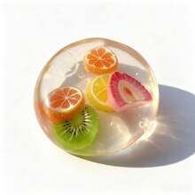1pc Fruit Coconut Ball Squeeze Toy, Shiny Stress Relief Ball, Shapeable Non-Rebounding, Good Hand Feel, Fun To Squeeze, Random Style And Color - Multicolor - View 9