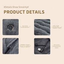 1pc+USB Powered Heated Shawl Electric Blanket, Soft Comfortable Skin-Friendly Fabric, Machine Washable, 3 Heating Levels, Wearable Heating Blanket, Suitable For Home And Outdoor Use, Best Gift For Family And Friends On Holidays - Grey - View 8