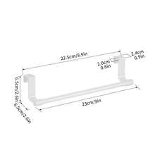 1/2pcs 23cm/9.06in Single Bar Towel Rack, Plastic Material, Cabinet Door Mounted, Towel Hanging Bar Cabinet Door Back Rack, Dishcloth Rack, Utensil Rack, No Drilling Towel Bar, Kitchen Storage Rack, Kitchen Supplies, Storage Rack, Hanging Rack, Kitchen Tools, Kitchen Organizer, Kitchen Gadgets - A - View 9